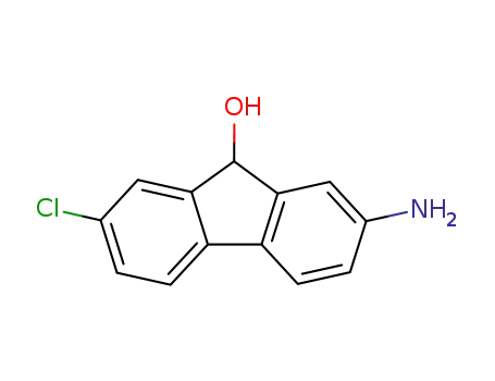 Molecular Structure of 7356-53-8 (2-amino-7-chloro-9H-fluoren-9-ol)