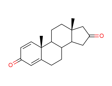 Molecular Structure of 7351-79-3 (1,4-Androstadiene-3,16-dione)