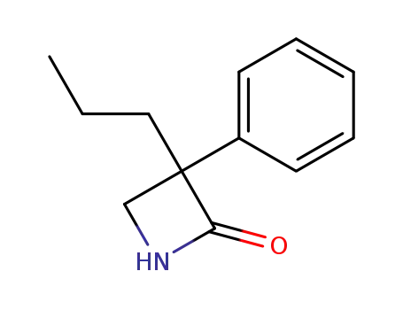 Molecular Structure of 73680-87-2 (3-Phenyl-3-propylazetidin-2-one)