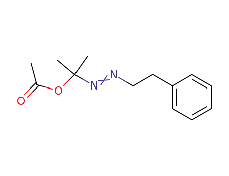 Molecular Structure of 7144-77-6 (2-[(E)-(2-phenylethyl)diazenyl]propan-2-yl acetate)