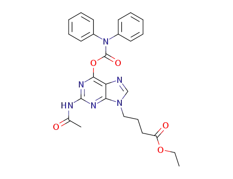 2-N-acetyl-9-N’-3’-carbethoxypropyl-6-O-diphenylcarbamoylguanine
