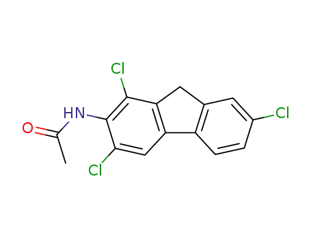 Molecular Structure of 735-15-9 (N-(1,3,7-trichloro-9H-fluoren-2-yl)acetamide)
