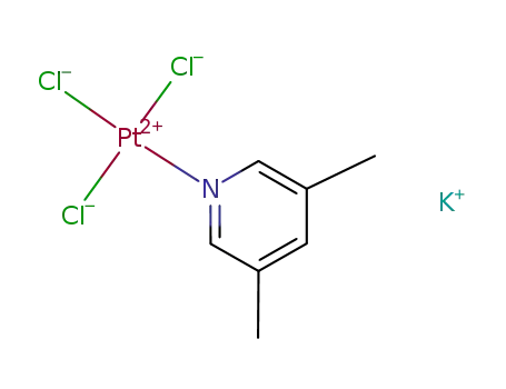 Molecular Structure of 91513-57-4 (K[Pt(3,5-dimethylpyridine)Cl<sub>3</sub>])