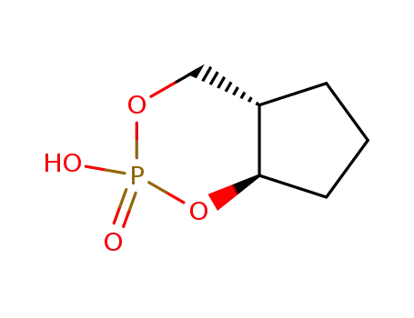 Molecular Structure of 73581-87-0 ((4aR,7aS)hexahydrocyclopenta[d][1,3,2]dioxaphosphinin-2-ol 2-oxide)