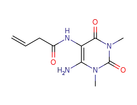 Molecular Structure of 99171-67-2 (3-Butenamide,  N-(6-amino-1,2,3,4-tetrahydro-1,3-dimethyl-2,4-dioxo-5-pyrimidinyl)-)