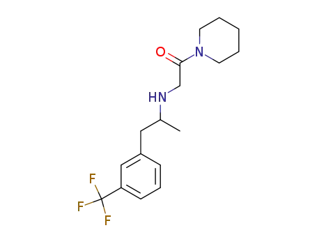 Molecular Structure of 73747-54-3 ((α-Methyl-m-trifluoromethylphenethylaminomethyl)piperidino ketone)
