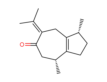 Molecular Structure of 71305-96-9 ((1R)-2,3,4,5,7,8-Hexahydro-1α,4α-dimethyl-7-isopropylideneazulen-6(1H)-one)