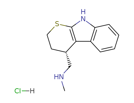Thiopyrano(2,3-b)indole, 2,3,4,9-tetrahydro-4-((methylamino)methyl)-, monohydrochloride
