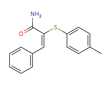 Molecular Structure of 73790-91-7 (2-(p-Tolylthio)-3-phenylpropenamide)