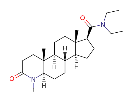 Molecular Structure of 73671-86-0 (17-N,N-diethylcarbamoyl-4-methyl-4-azaandrostane-3-one)