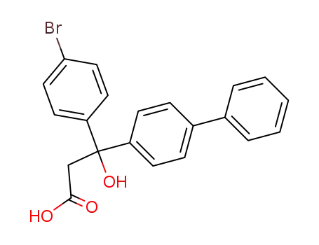 히드라크릴산, 3-(4-비페닐릴)-3-(p-브로모페닐)-, (-)-