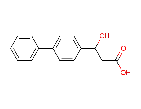 Molecular Structure of 71315-37-2 (beta-Hydroxy-(1,1'-biphenyl)-4-propanoic acid)