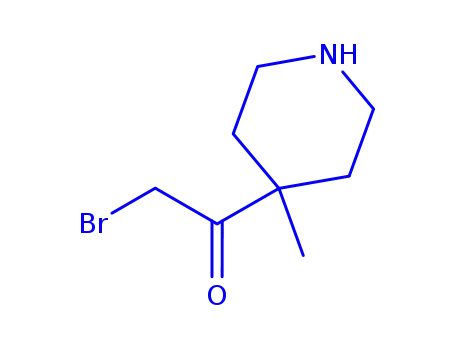 Molecular Structure of 733683-53-9 (Ethanone, 2-bromo-1-(4-methyl-4-piperidinyl)- (9CI))