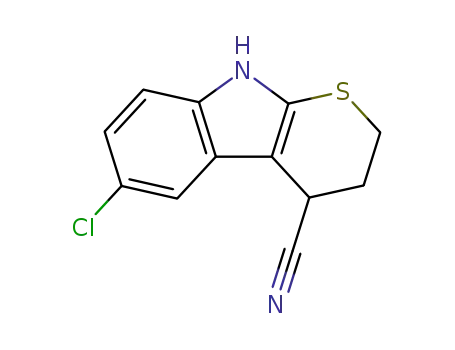 Thiopyrano[2,3-b]indole-4-carbonitrile, 6-chloro-2,3,4,9-tetrahydro-