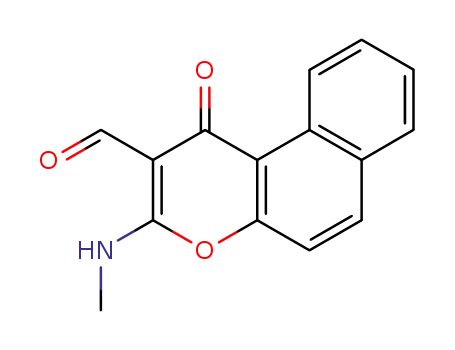 3-methylamino-1-oxo-1<i>H</i>-benzo[<i>f</i>]chromene-2-carbaldehyde