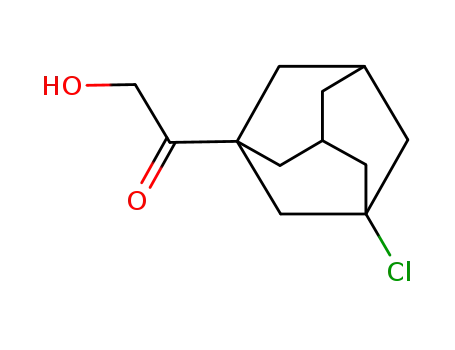 Molecular Structure of 73599-90-3 (1-(3-chlorotricyclo[3.3.1.1~3,7~]dec-1-yl)-2-hydroxyethanone)