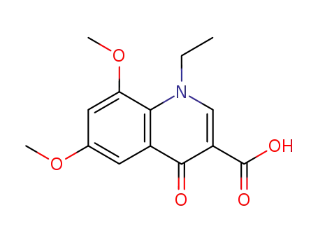 Molecular Structure of 73674-79-0 (6,8-Dimethoxy-4-oxo-1,4-dihydro-quinoline-3-carboxylic acid)