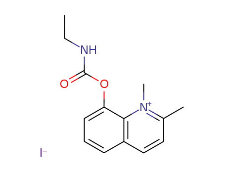 Molecular Structure of 71349-98-9 (Quinaldinium, 8-hydroxy-1-methyl-, iodide, ethylcarbamate)