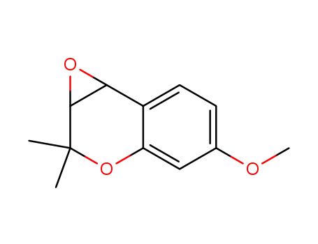 Molecular Structure of 73385-35-0 (5-methoxy-2,2-dimethyl-1a,7b-dihydro-2H-oxireno[c]chromene)