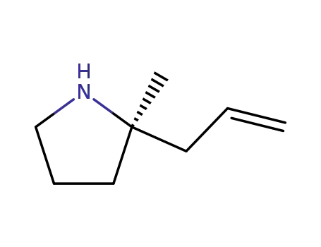 Molecular Structure of 733713-07-0 (Pyrrolidine, 2-methyl-2-(2-propenyl)-, (R)- (9CI))