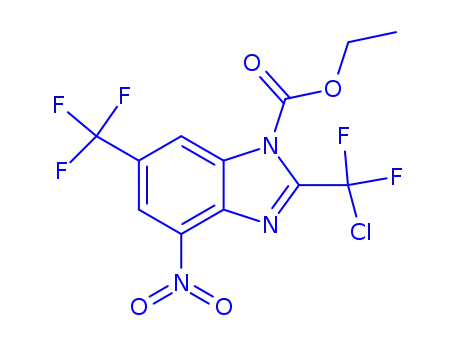 2-(クロロジフルオロメチル)-4-ニトロ-6-(トリフルオロメチル)-1H-ベンゾイミダゾール-1-カルボン酸エチル