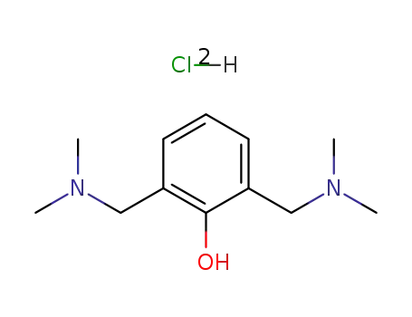 Molecular Structure of 7356-82-3 (Phenol,2,6-bis[(dimethylamino)methyl]-, hydrochloride (1:2))