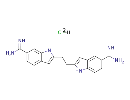 1H-Indole-5-carboximidamide,
2-[2-[6-(aminoiminomethyl)-1H-indol-2-yl]ethyl]-, dihydrochloride