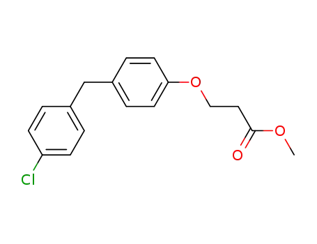 Propanoic acid, 3-(4-((4-chlorophenyl)methyl)phenoxy)-, methyl ester