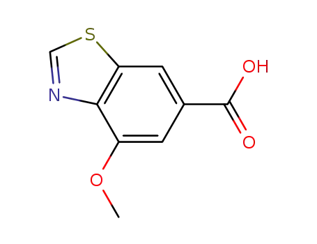 Molecular Structure of 739365-24-3 (4-METHOXYBENZO[D]THIAZOLE-6-CARBOXYLIC ACID)