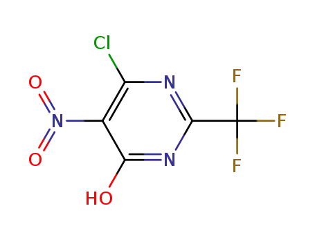 Molecular Structure of 917895-54-6 (4(1H)-Pyrimidinone, 6-chloro-5-nitro-2-(trifluoromethyl)-)