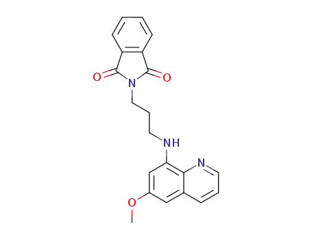 Molecular Structure of 7399-04-4 (2-{3-[(6-methoxyquinolin-8-yl)amino]propyl}-1H-isoindole-1,3(2H)-dione)
