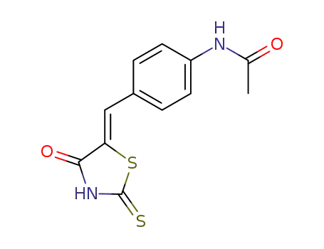 Molecular Structure of 73855-55-7 (5-[4-(Acetylamino)benzylidene]-2-thioxothiazolidin-4-one)