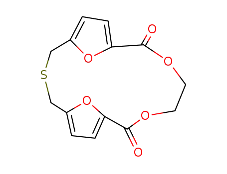 Molecular Structure of 73853-09-5 (10,13,18,19-Tetraoxa-3-thiatricyclo[13.2.1.15,8]nonadeca-5,7,15,17(1)-tetrene-9,14-dione)
