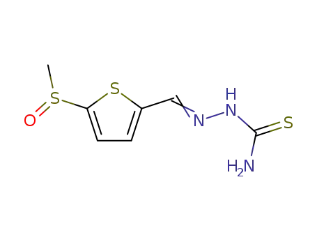 Molecular Structure of 74166-46-4 (5-(methylsulfinyl)thiophene-2-carbaldehyde thiosemicarbazone)