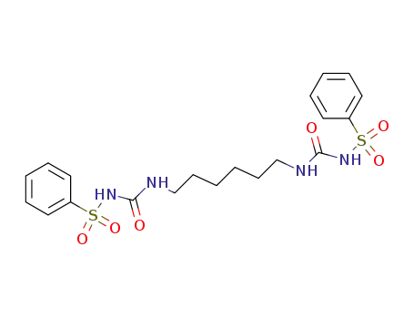 Molecular Structure of 73953-85-2 (N,N'-[1,6-Hexanediylbis(iminocarbonyl)]bis(benzenesulfonamide))