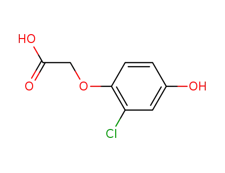 Molecular Structure of 7417-87-0 (2-Chloro-4-hydroxyphenoxyacetic acid)