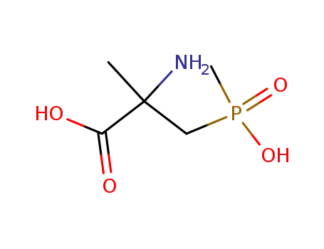 Molecular Structure of 73870-67-4 (2-amino-3-[hydroxy(methyl)phosphoryl]-2-methylpropanoic acid)
