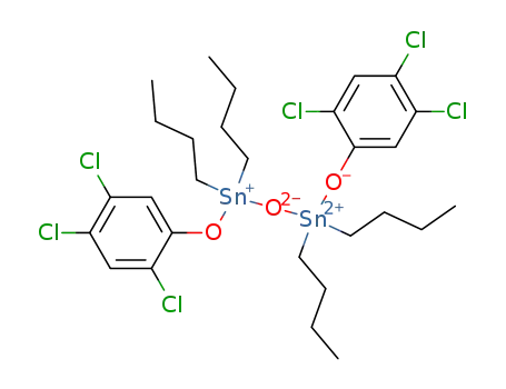 Molecular Structure of 74007-80-0 (2,4,5-trichlorophenol - dibutyl-lambda~2~-stannane hydrate (2:2:1))