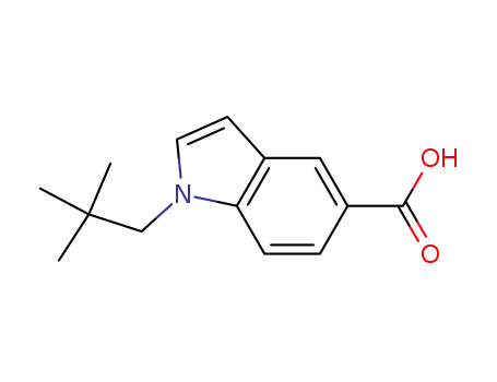 Molecular Structure of 739365-11-8 (1-NEOPENTYL-1H-INDOLE-5-CARBOXYLIC ACID)