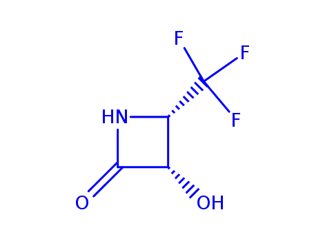 Molecular Structure of 740802-99-7 (2-Azetidinone, 3-hydroxy-4-(trifluoromethyl)-, (3S,4S)- (9CI))