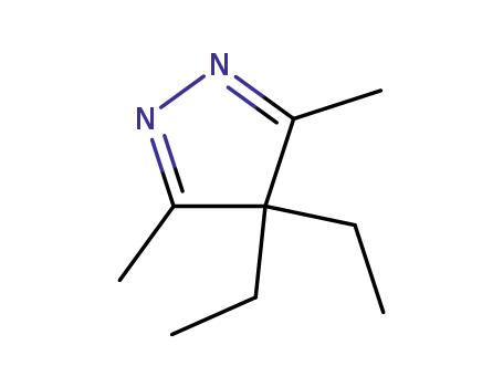 Molecular Structure of 74076-88-3 (4H-Pyrazole,  4,4-diethyl-3,5-dimethyl-)