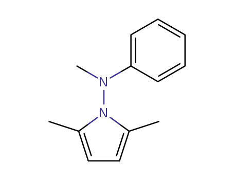 Molecular Structure of 7400-38-6 (N,2,5-trimethyl-N-phenyl-1H-pyrrol-1-amine)