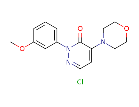 3(2H)-Pyridazinone,6-chloro-2-(3-methoxyphenyl)-4-(4-morpholinyl)-