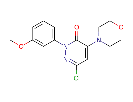 Molecular Structure of 73924-43-3 (6-chloro-2-(3-methoxyphenyl)-4-(morpholin-4-yl)pyridazin-3(2H)-one)