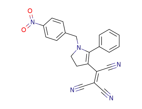 Molecular Structure of 80037-50-9 (1,2,2-Tricyano-2-(N-p-nitrobenzyl-2-phenyl-Δ2-pyrrolin-3-yl)-ethylen)