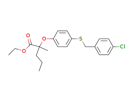 Ethyl (+-)-2-(4-(((4-chlorophenyl)methyl)thio)phenoxy)-2-methylpentanoate