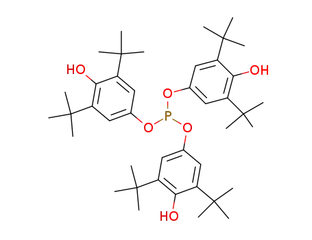 Molecular Structure of 7390-40-1 (Tris(2,5-di-t-butyl-4-hydroxypphenyl) phosphite)