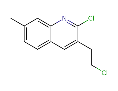 Molecular Structure of 73863-50-0 (2-Chloro-3-(2-chloroethyl)-7-methylquinoline)
