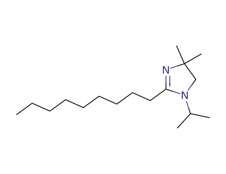 Molecular Structure of 74038-78-1 (4,4-dimethyl-2-nonyl-1-(propan-2-yl)-4,5-dihydro-1H-imidazole)