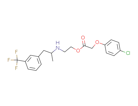 Molecular Structure of 73927-36-3 (2-({1-[3-(trifluoromethyl)phenyl]propan-2-yl}amino)ethyl (4-chlorophenoxy)acetate)